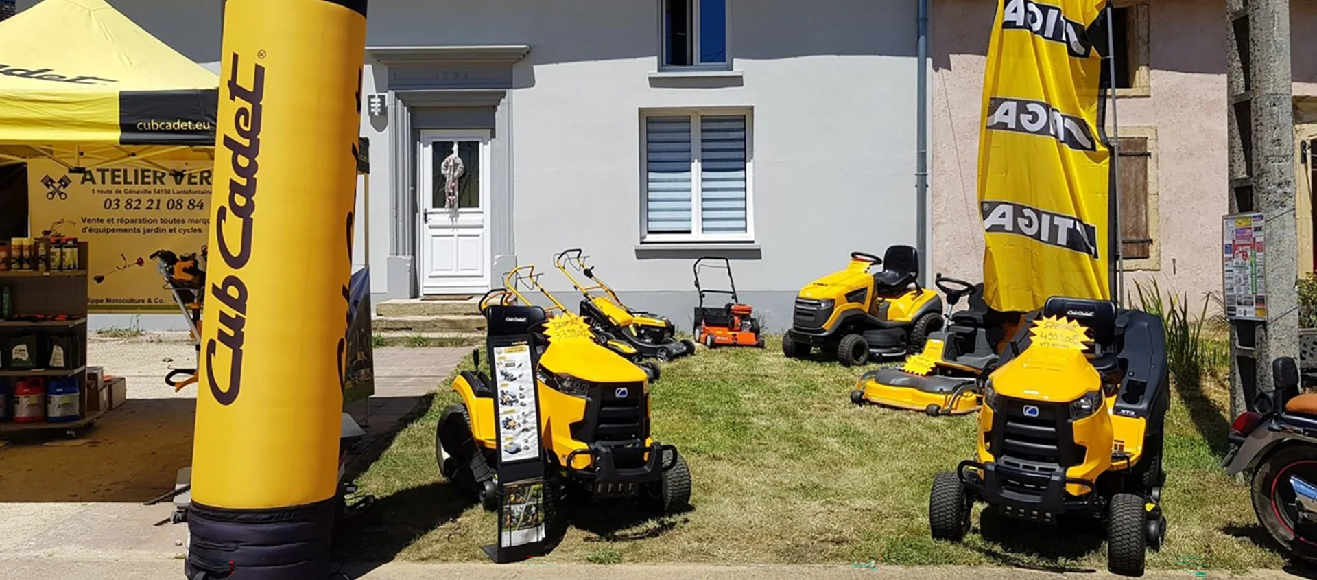 Journée exposition Cub Cadet devant le magasin