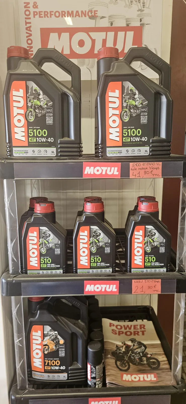 Rayon d'huiles Motul